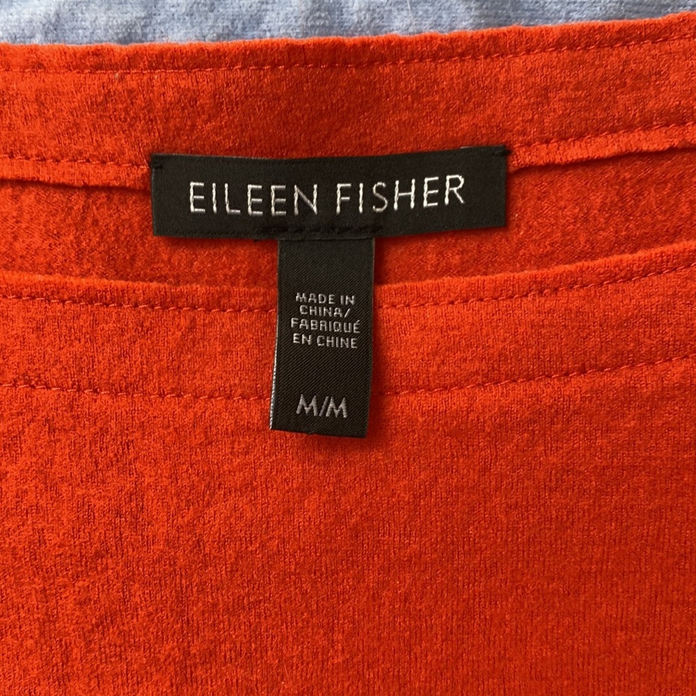 Eileen Fisher orange wool top